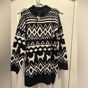NWT oversized geo sweater